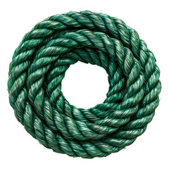 Wall Mural - Green rope PNG. Green cord rope isolated. Green string top view PNG. Green rope flat lay