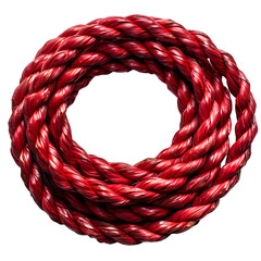 Sticker - Red rope PNG. red cord rope isolated. red string top view PNG. red rope flat lay