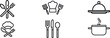 © Design Musketeer - Cutlery and kitchen utensils set, vector illustration.