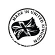 Made in United Kingdom grunge stamp, black isolated on white background, vector illustration.