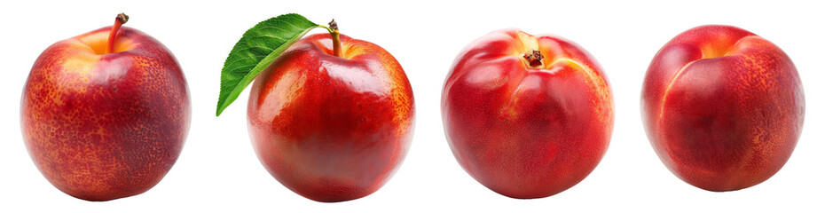 Wall Mural - Nectarine fruit isolated on transparent png