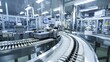 A pharmaceutical packaging facility with automated packaging lines and quality control stations, showcasing pharmaceutical packaging processes