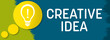 Creative Idea Yellow Green Blue Circles Bulb Text Horizontal 