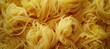 Top view of spagetti pasta, macro photography.