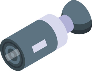 Poster - Video camera icon isometric vector. Round the clock surveillance. Controlled monitoring