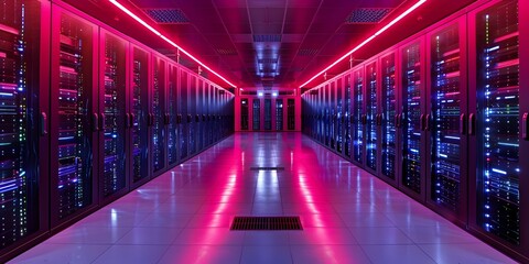 Poster - expansive data center powering global digital infrastructure and connectivity