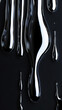 chrome liquid on black background