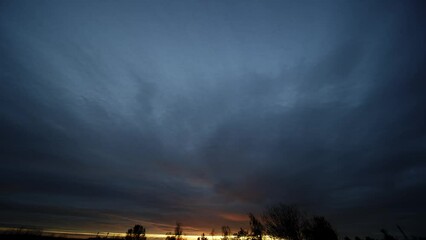 Wall Mural - sky during spring dawn time lapse