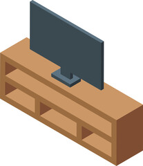 Poster - Tv set for video games icon isometric vector. Control gamer. Electronic digital