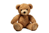 Fototapeta  - The Enigmatic Teddy Bear: A Portrait of Innocence. On a White or Clear Surface PNG Transparent Background.