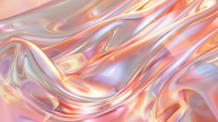 Poster - Iridescent holographic glass morphism background with shimmering. Abstract. Vibrant. And fluid modern design for contemporary digital art. The light fashion trendy visual effect offers a glowing blur