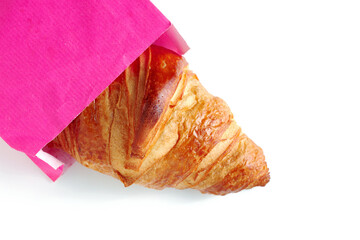 Wall Mural - Croissant in a paper bag