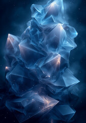 Wall Mural - Elegant Blue Geometric Vector Background for Professional Design Use