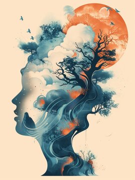 Inspirational quote illustrations with decorative typography and accompanying imagery for motivational content.