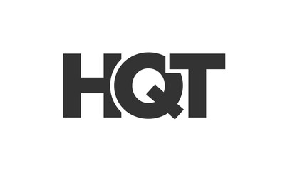 Poster - HQT logo design template with strong and modern bold text. Initial based vector logotype featuring simple and minimal typography. Trendy company identity.