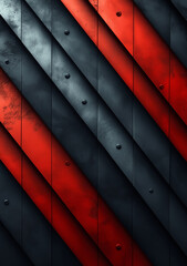 Wall Mural - Elegant Red and Black Diagonal Striped Metallic Vector Background for Modern Tech and Corporate Design