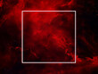 A white frame on the background of a majestic Red nebula. It envelops the Cosmos with a starry glow of interstellar dust and gas