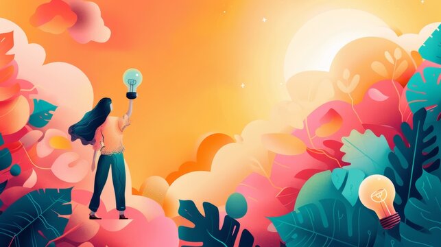 Inspirational quote illustrations with decorative typography and accompanying imagery for motivational content.