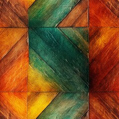 Poster - Diagonal Multicolored Pattern Background