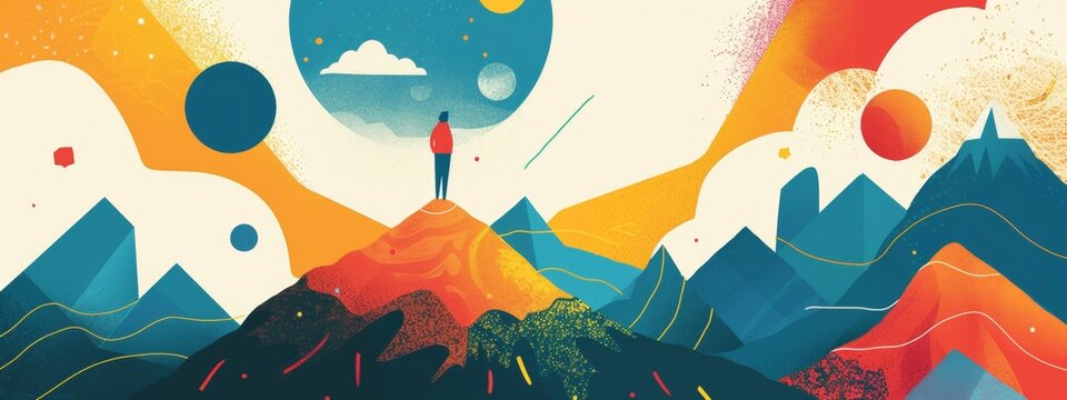 Inspirational quote illustrations with decorative typography and accompanying imagery for motivational content.
