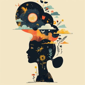 Inspirational quote illustrations with decorative typography and accompanying imagery for motivational content.