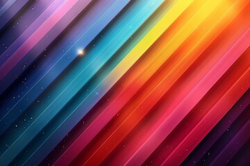 Poster - An abstract art piece with colorful diagonal lines