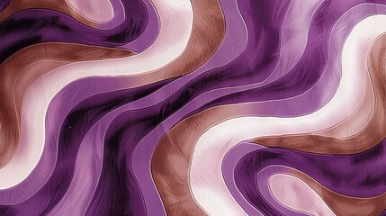 Aufkleber - A textured wall featuring a wavy design in shades of purple and brown