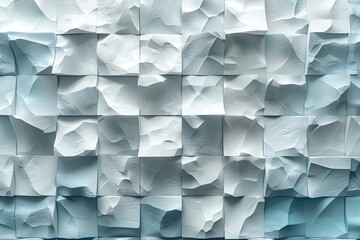 Poster - This image showcases a clean, crisp white background filled with raised geometric shapes