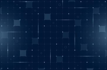 Leinwandbilder - VR HUD futuristic user interface grid. Digital UI screen mesh. GUI hi tech visor backdrop design template. Spaceship head up display lines and particles on dark blue background. FUI Sci Fi dashboard