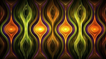 Aufkleber - Colorful Abstract Background With Wavy Lines