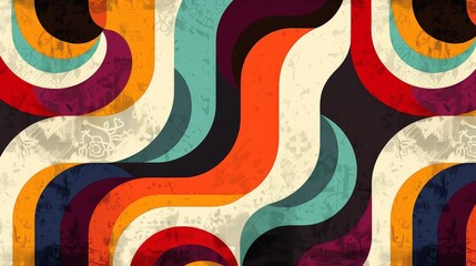 Poster - Colorful Abstract Background With Wavy Lines