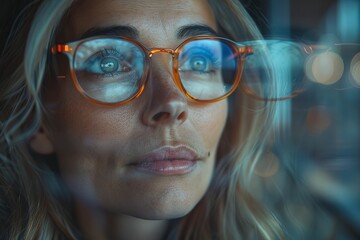 Poster - A mesmerizing image capturing ethereal light flares against a deep, dark backdrop