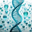 © Mo Stock - Cyan DNA genome structure biotechnology concept