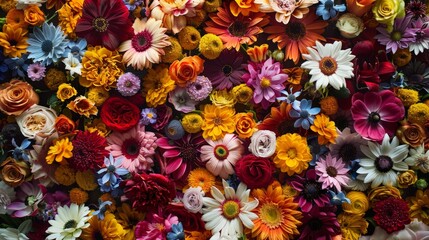 Poster - Assorted Multicolored Flowers wallpaper background