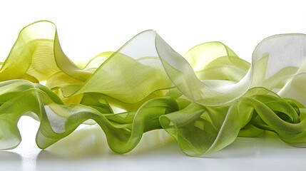 Poster - Close Up of Green and White Object