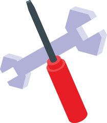 Poster - Technical support icon isometric vector. Helpdesk assistance. Software fixing service