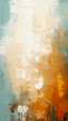 Abstract oil painting: abstract geometric shapes in turquoise and gray gold colors in boho style, artistic texture.