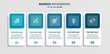 Business infographic template with 5 options. Can be used for workflow layout, diagram, annual report, web design