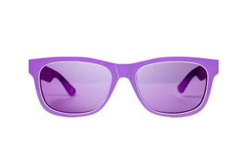 Violet Dreams: A Pair of Stylish Sunglasses. On a White or Clear Surface PNG Transparent Background.