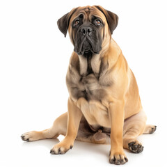 Wall Mural - English Mastiff dog on white background