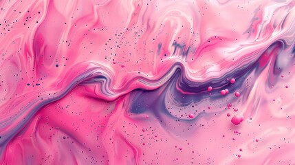 Aufkleber - Pink and Blue Liquid Painting Close Up