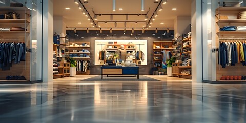 Poster - Stylish Retail Storefront with Functional Display and Merchandise Showcase