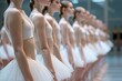 a class of ballet students in a line. generative ai