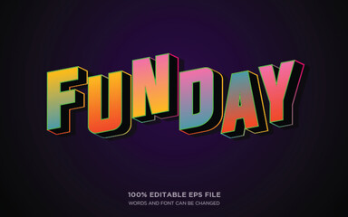 Poster - colorful 3d typography editable text style effect