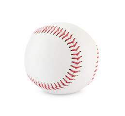 Wall Mural - One baseball ball isolated on white. Sport equipment