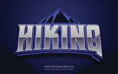 Poster - Hiking 3D editable text style effect	
