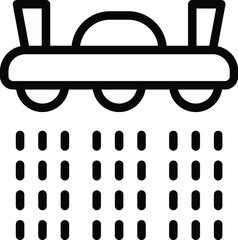 Poster - smart drone pesticide sprayer icon outline vector. innovative agriculture. gardening chemical spray