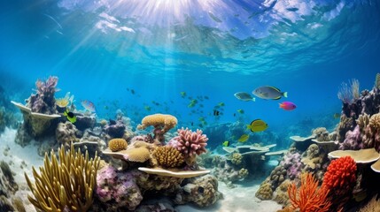 Poster - tropical coral reef.