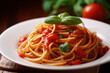 Tomato and basil pasta generative AI