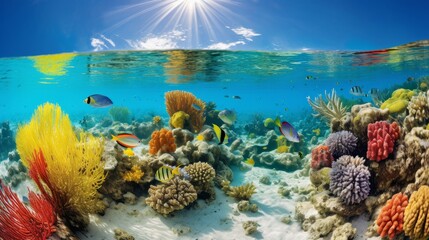 Poster - tropical coral reef.